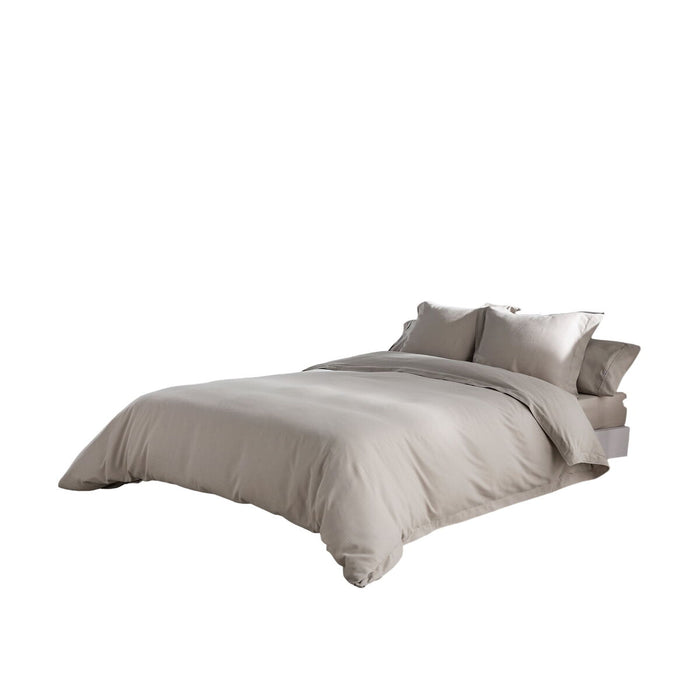 Set husă de pătură Alexandra House Living Bej Pat 90 4 Piese