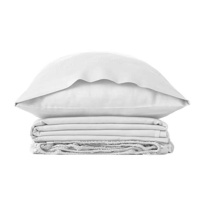 Set husă de pătură Alexandra House Living Qutun Alb Pat 150 3 Piese