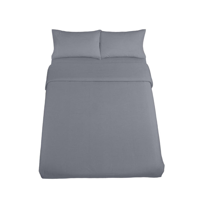 Set husă de pătură Alexandra House Living Qutun Gri închis Pat 135/140 3 Piese