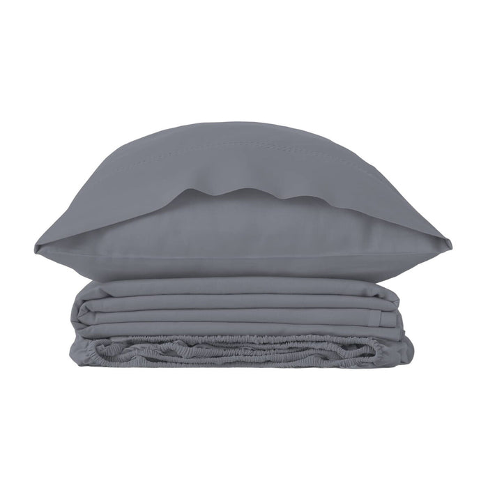 Set husă de pătură Alexandra House Living Qutun Gri închis Pat 150 4 Piese
