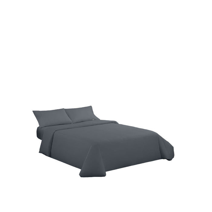Set husă de pătură Alexandra House Living Qutun Gri închis Pat 200 4 Piese