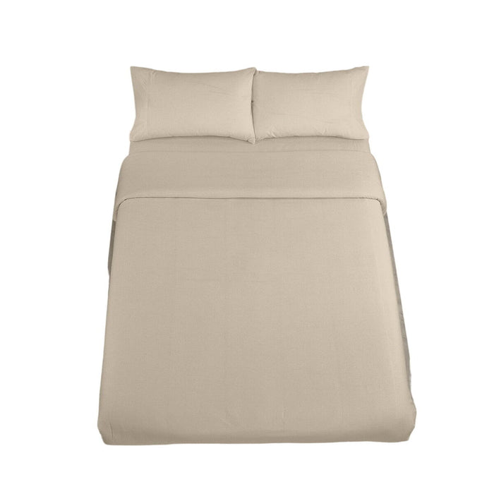 Set husă de pătură Alexandra House Living Qutun Gri Maroniu Pat 150 3 Piese