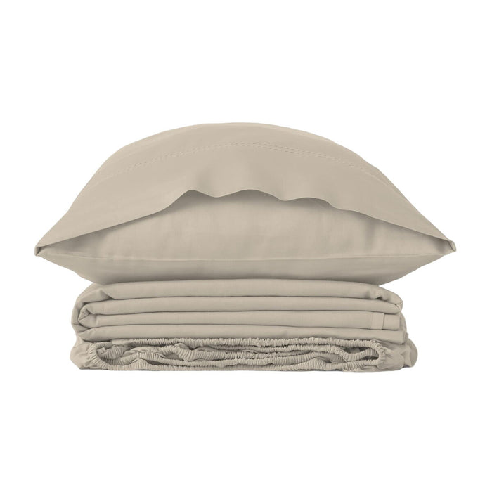 Set husă de pătură Alexandra House Living Qutun Gri Maroniu Pat 135/140 3 Piese