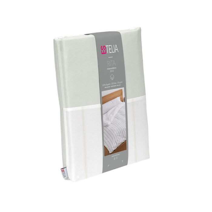 Set husă de pătură Alexandra House Living Rita Bej Pat 90 2 Piese