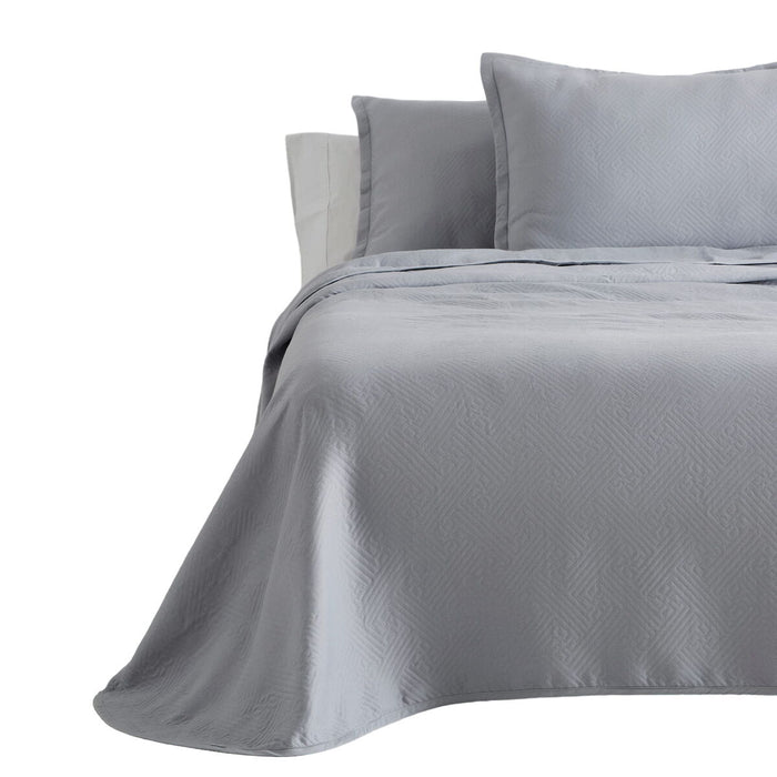 Cuvertură (de pat) Alexandra House Living Lines Gri Perlat 280 x 280 cm (3 Piese)