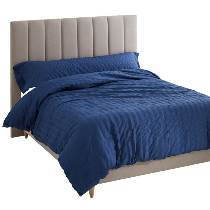 Set husă de pătură Alexandra House Living Amán Albastru Pat 150 3 Piese