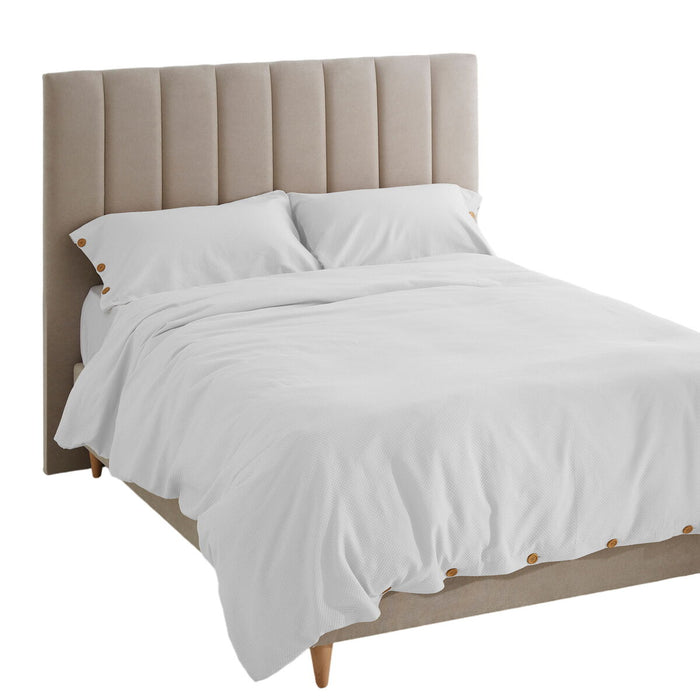 Set husă de pătură Alexandra House Living Suiza Alb Pat 180 3 Piese