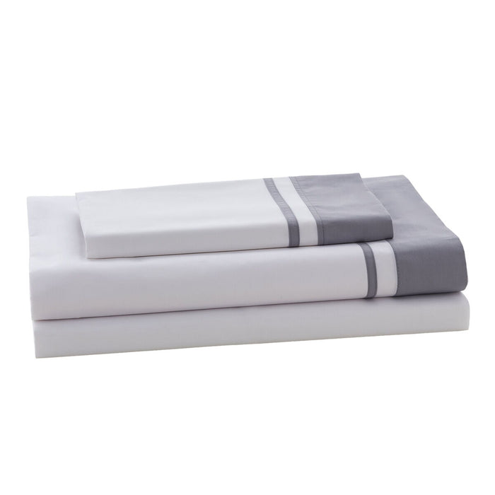 Set de foi Alexandra House Living Marbella Gri Oțel Pat 150 4 Piese