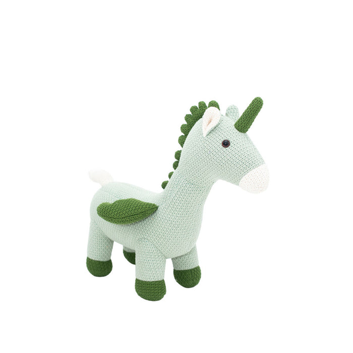 Jucărie de Pluș Crochetts AMIGURUMIS MINI Verde Unicorn 51 x 42 x 26 cm