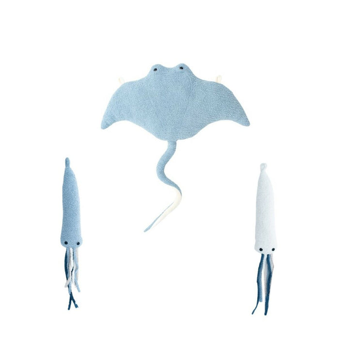 Jucărie de Pluș Crochetts OCÉANO Albastru 59 x 11 x 65 cm 8 x 5 x 59 cm 3 Piese
