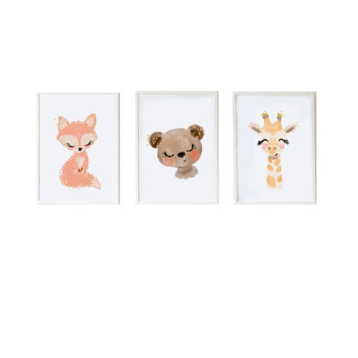 Foi Crochetts 33 x 43 x 2 cm Urs Girafă Vulpea 3 Piese