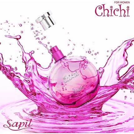 Parfum Sapil Chichi pentru femei, EDT, 100ml, sticlă rotundă cu fund roz