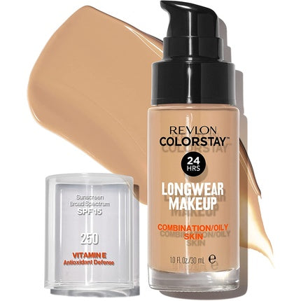 Fundație Revlon ColorStay Longwear pentru Piele Mixtă și Grasã SPF15, Fresh Beige (250), 30ml