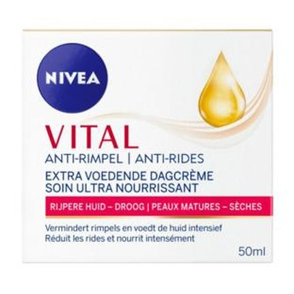 Cremă de zi Nivea Vital Anti-Riduri Extra Înmuiantă, 50ml