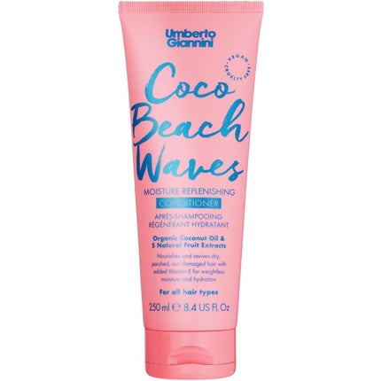 Condiționator pentru păr uscat și deteriorat, Umberto Giannini, Coco Beach Waves Nourishing Conditioner