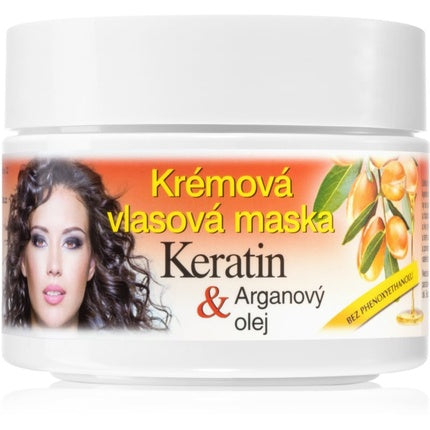 Masca pentru păr cu keratină și ulei de argan, Bione Cosmetics, 260 ml