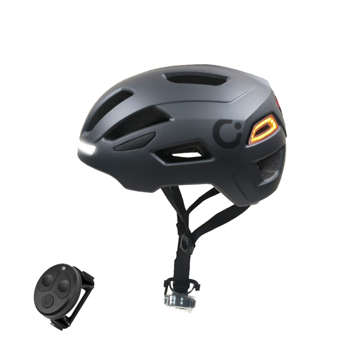 Cască pentru bicicletă și trotinetă Cecotec BrainGuard Flash L-XL, 59–65 cm, lumini integrate, gri