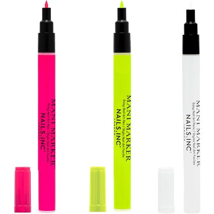 Markere unghii, Nails Inc, Neon, set 3 bucăți