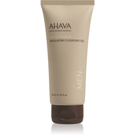 Gel de curățare exfoliant pentru bărbați, Ahava, Time to Energize Men, 100 ml