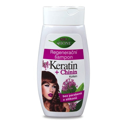 Șampon Bione 100% Organic Keratină, Chinină și Cofeină, fără Ulei Mineral, Siliconi, Parabeni, SLS, 260g