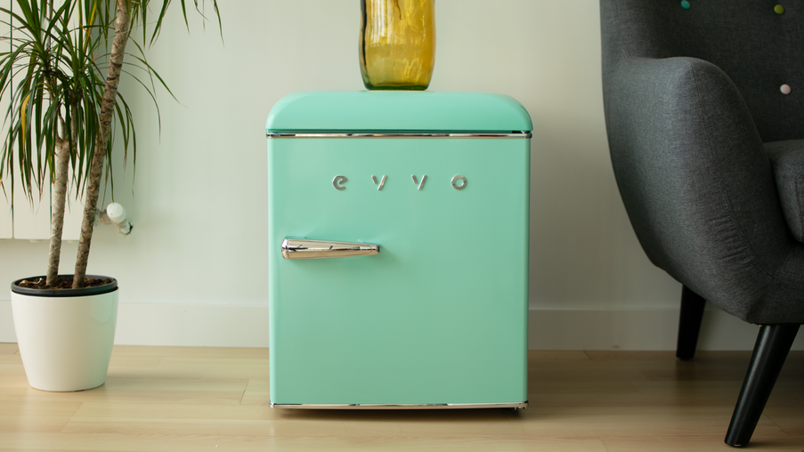 Frigider mini Cecotec Evvo F20 Retro Azul Pastel, 45 l, 38 dB, 54,9 × 56,8 × 41,2 cm