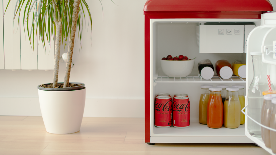 Mini frigider Cecotec Evvo F20 Retro Rojo, 45 l, 38 dB, roșu