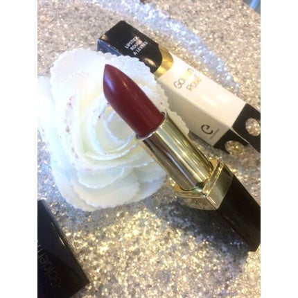 Baton de buze, Golden Rose, New Lip Red, roșu mat, ambalaj negru și auriu