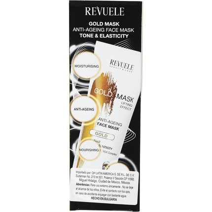 Mască Facială Revuele Gold, Anti-îmbătrânire cu Complex de Vitamine și Calciu, 80ml
