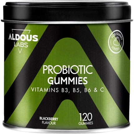 Gummies probiotice pentru sănătatea intestinului, 120 bucăți cu aromă naturală de mure