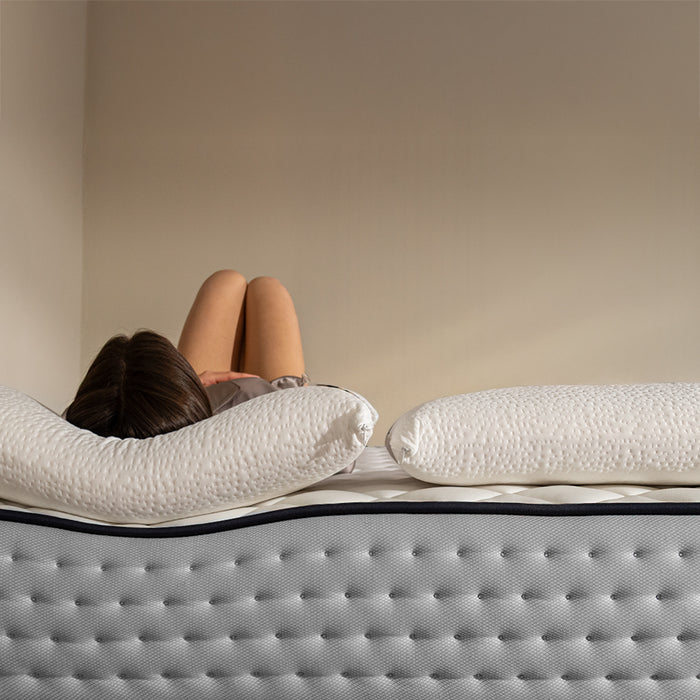 Saltea cu arcuri împachetate Cecotec Flow 6700 Hybrid 100x180, 100 × 180 cm, înălțime 26 cm, 7 zone de fermitate