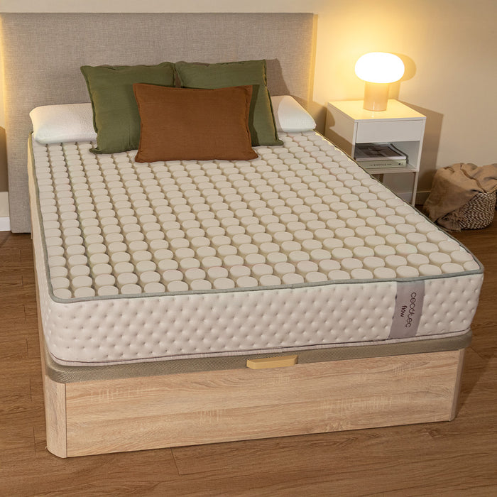 Saltea cu arcuri împachetate Cecotec Flow 6790 Hybrid 140x200, 140 × 200 cm, înălțime 26 cm, 7 zone de fermitate