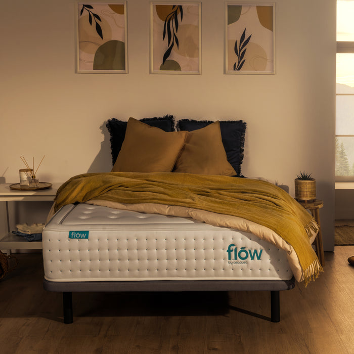 Saltea Cecotec Flow HybridLuxe Fresh 6900, 105 × 190 cm, înălțime 31 cm, 14 straturi