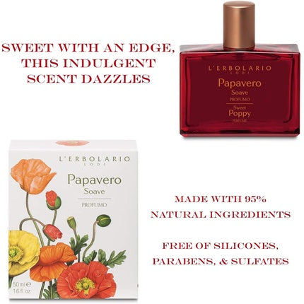 Parfum femei, L'Erbolario Papavero Soave, 50ml, roșu