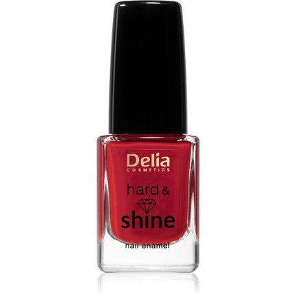 Smalt pentru unghii Delia Cosmetics Hard & Shine 808 Nathalie, Roșu, 11 ml
