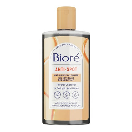 Gel de curățare facială Biore Anti-Spot cu cărbune, 207g