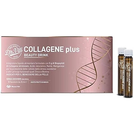 Băutură anti-aging Marco Viti Collagen Plus cu fructe de pădure