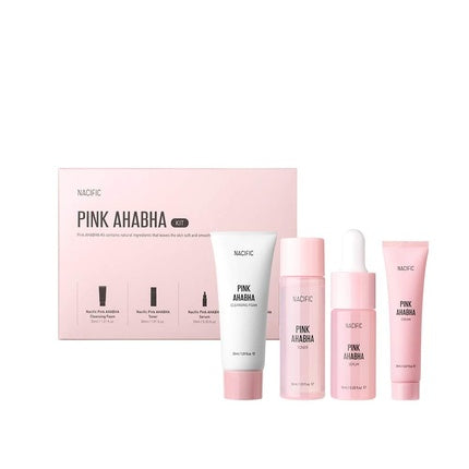 Set Îngrijire Ten Nacific Pink AHA BHA, 4 piese, roz
