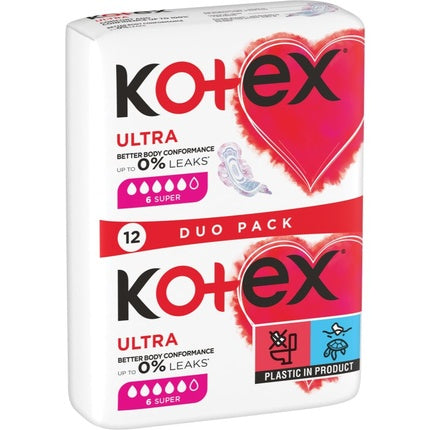 Kotex Ultra Comfort Super, ambalaj cu 12 bucăți