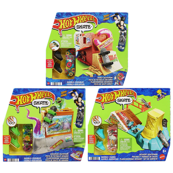 Set de skate pentru degete Mattel Hot Wheels Skate, diverse modele, 5+ ani