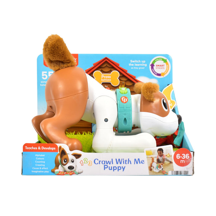Jucărie interactivă Mattel Fisher Price Crawl With Me Puppy, 6–36 luni
