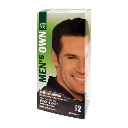 Hennaplus Men's Own Medium Brown, vopsea păr bărbați, culoare brun mediu, sistem 2