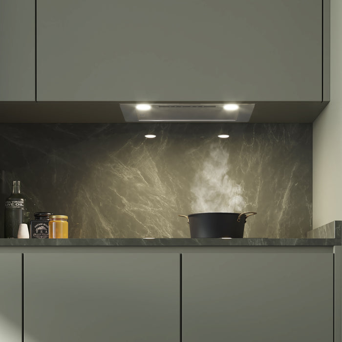 Hotă încorporabilă Cecotec Bolero Flux IT 525500, 52 cm, 550 m³/h, clasa A++, inox