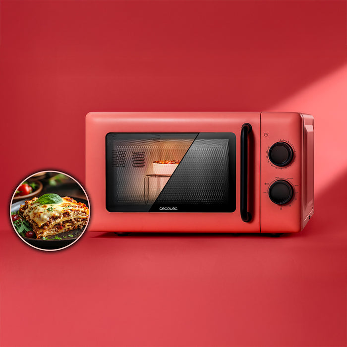 Cuptor cu microunde cu grill Cecotec Proclean 3110 Red, 20 l, 700 W, grill 800 W, 6 trepte