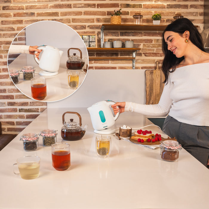 Fierbător electric Cecotec Thermosense 140 White, 1 l, 2200 W, alb