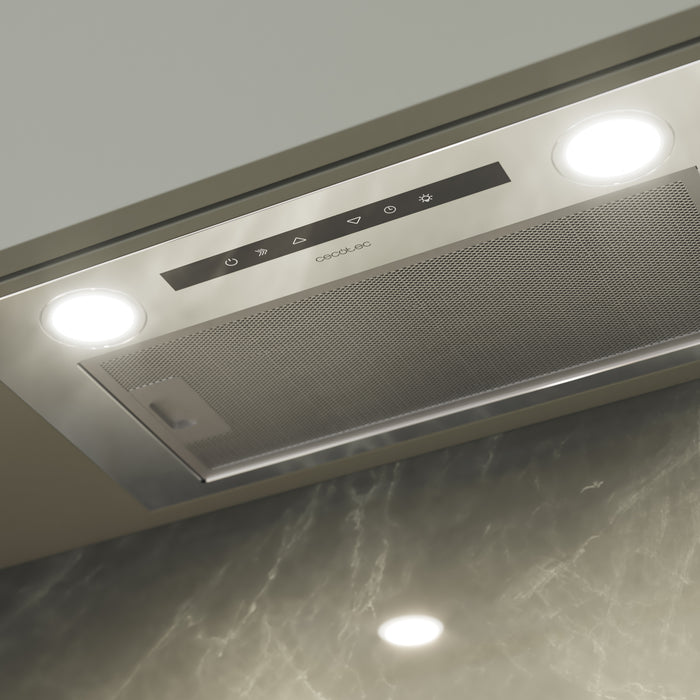 Hotă încorporabilă Cecotec Bolero Flux IT 525500, 52 cm, 550 m³/h, clasa A++, inox