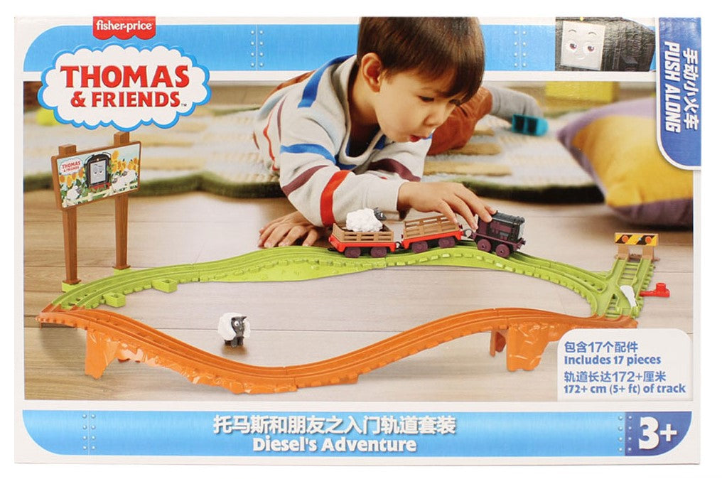 Set de joacă cu șine Mattel Thomas & Friends, Diesel's Adventure, 17 piese, traseu de peste 172 cm, 3+ ani