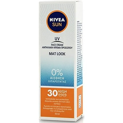 Crema facială de protecție solară Nivea Sun UV Mat Look SPF30 50ml