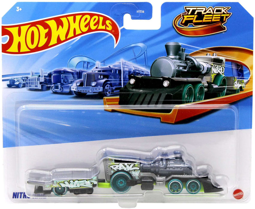 Camion cu remorcă Mattel Hot Wheels Track Fleet, Nitro Rail, 3+ ani