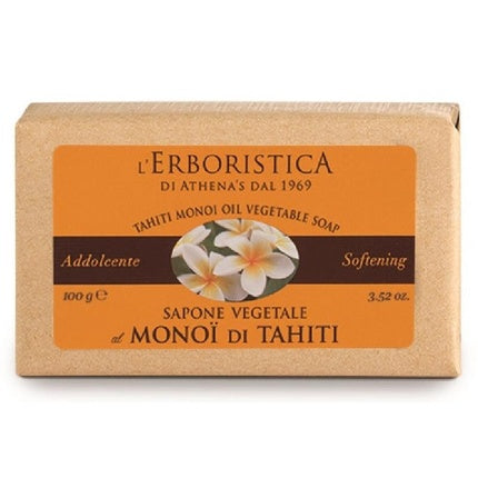 Săpun solid Erboristica 100 Gr cu Ulei de Monoi, vegetale, culoare portocalie