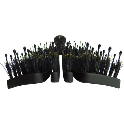 Perie de păr detangling Hercules Sägemann 9145 Flexy Shape, negru, material natural și sintetic, manșon ergonomic